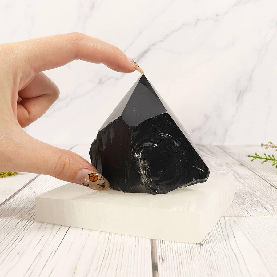 Black Obsidian Polished Natural Base