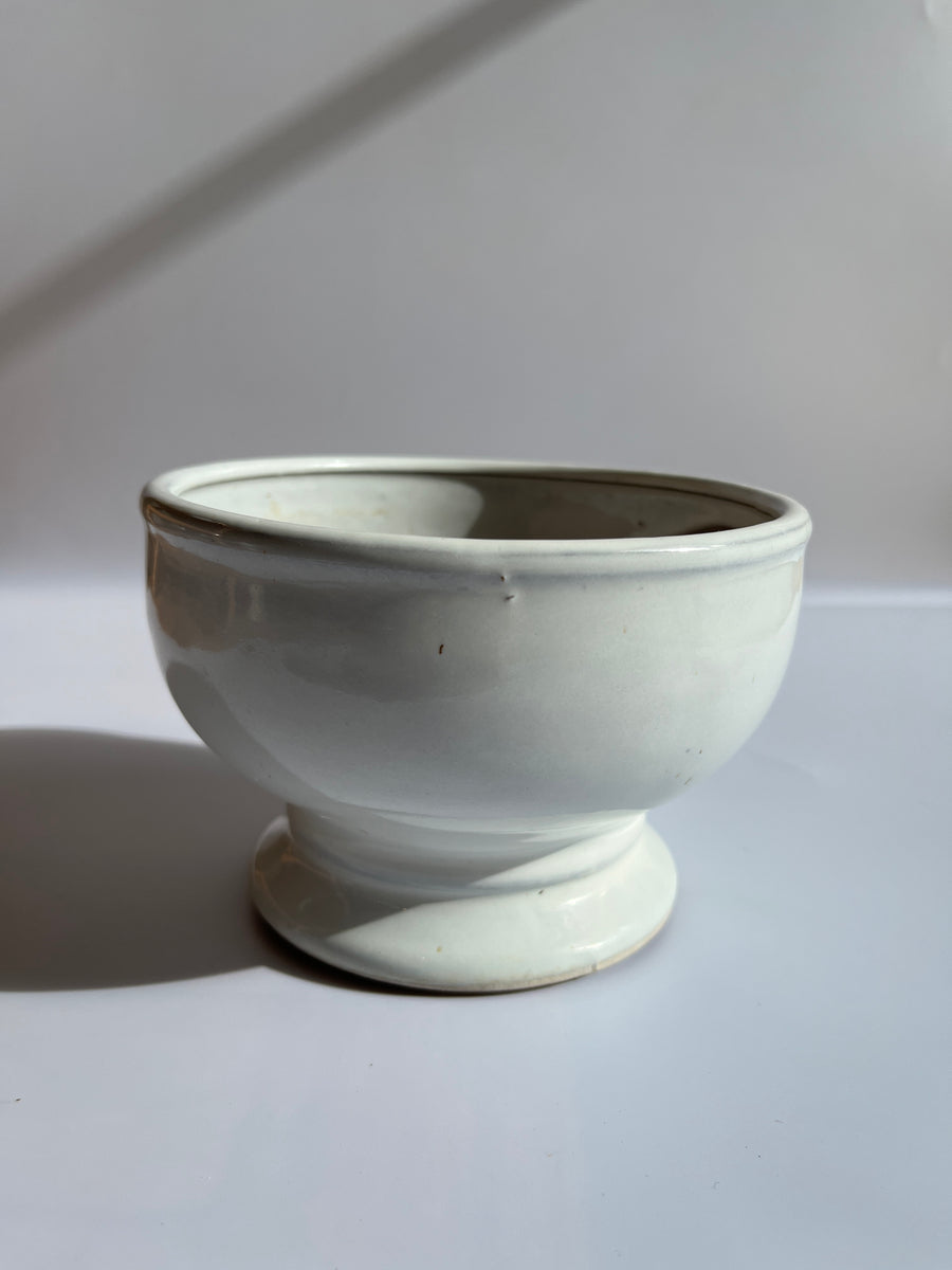 Vintage Inspired Glazed Footed Pot