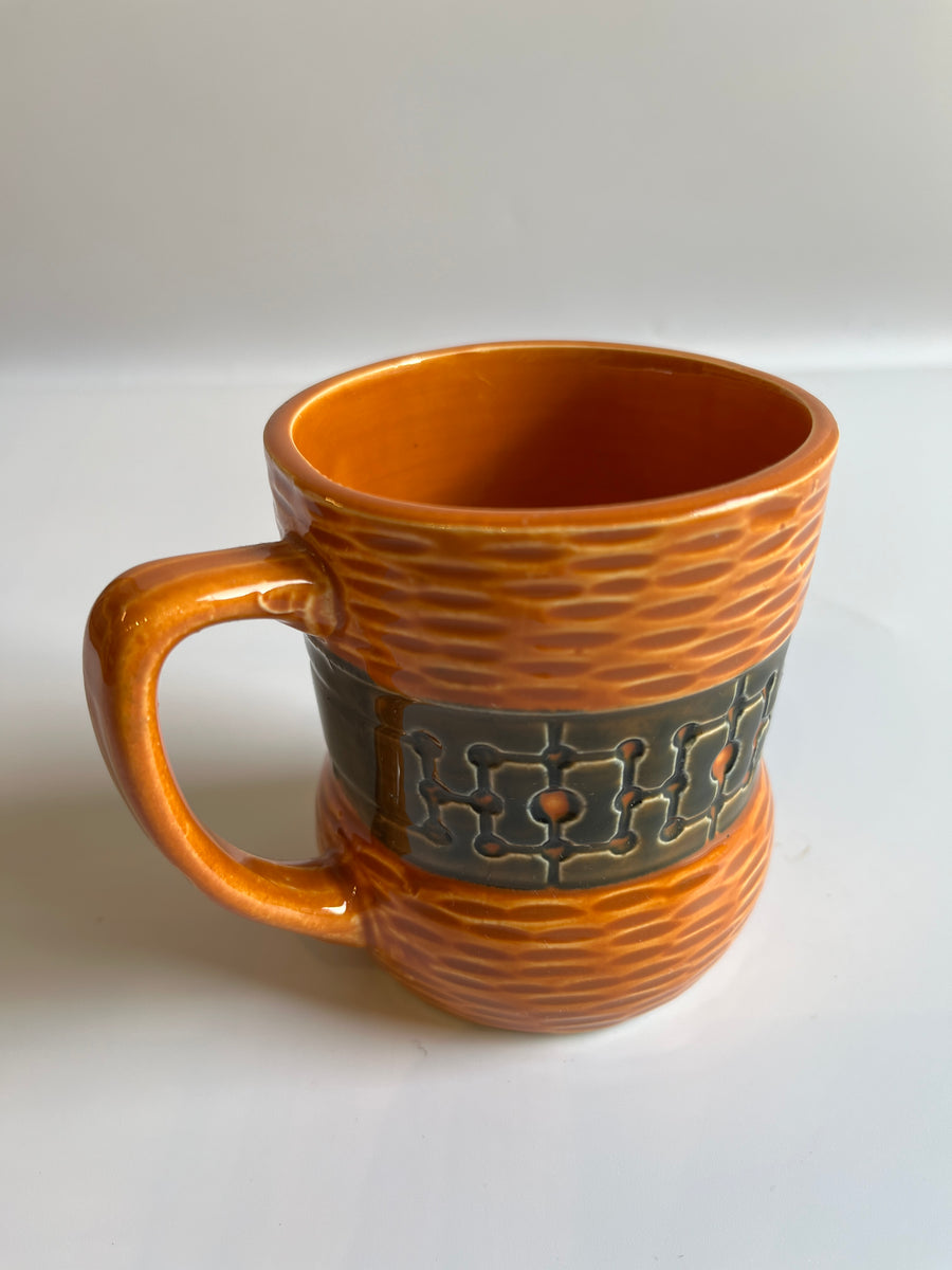 Vintage Inspired Retro Orange Mug