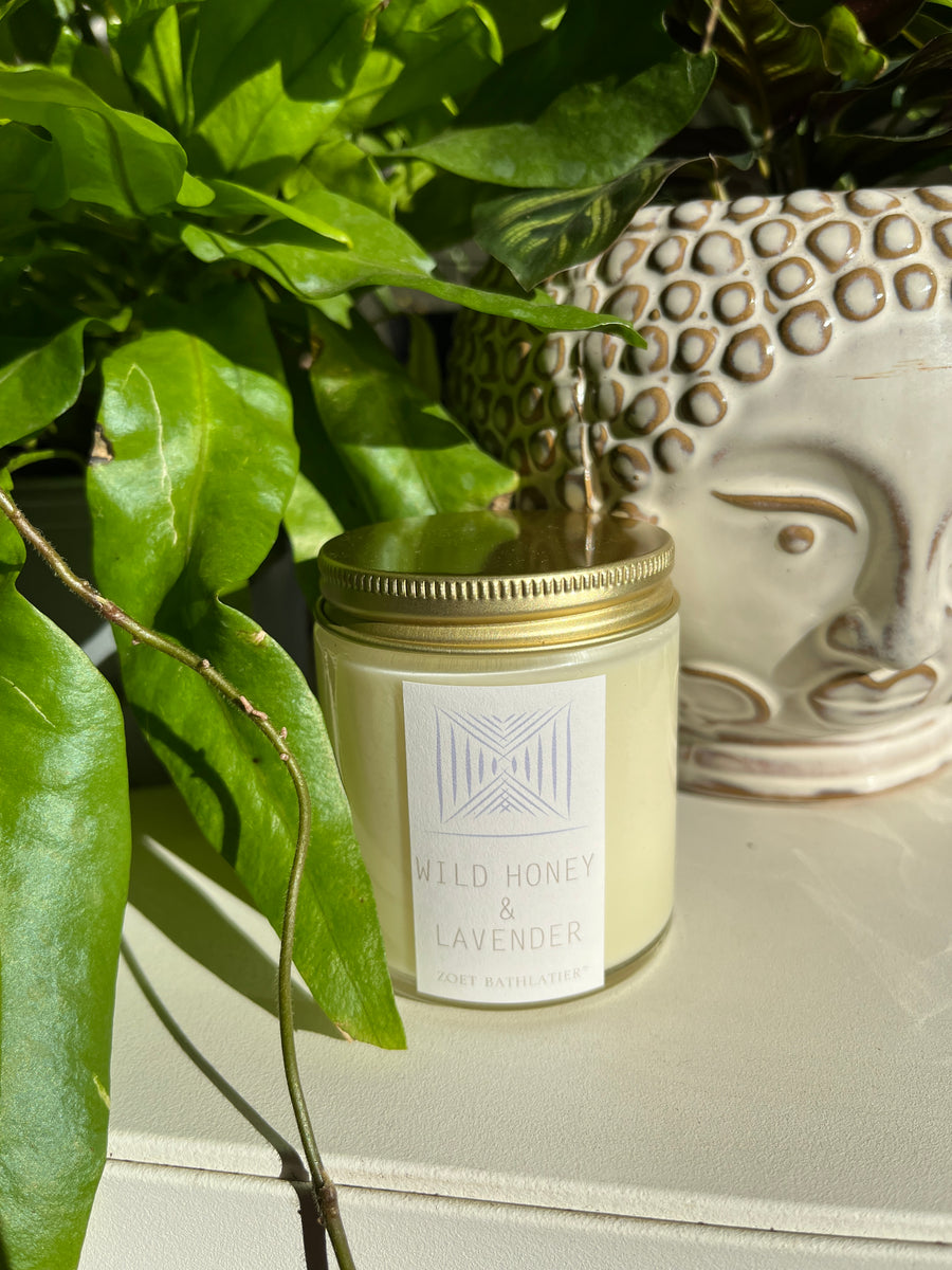 Wild Honey & Lavender White Label Rustic Candle: 4oz