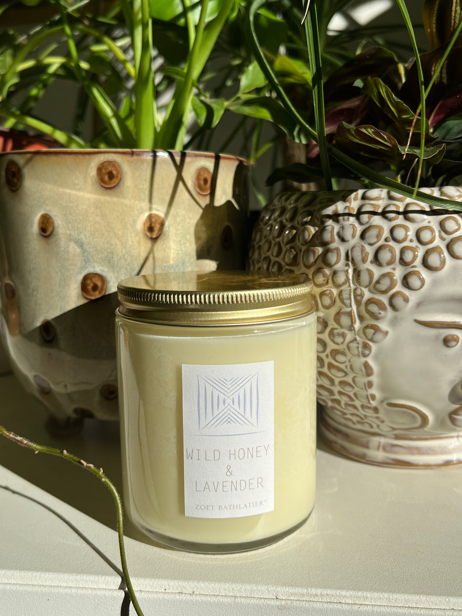 Wild Honey & Lavender White Label Rustic Candle: 8oz