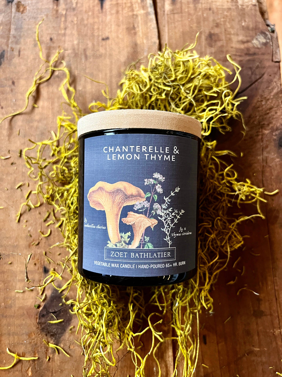 Chanterelle & Lemon Thyme Candle / Mushroom Candle