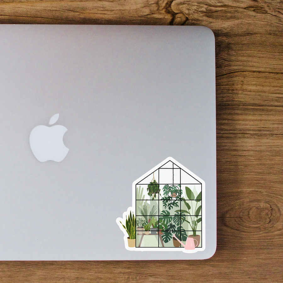 Plant-Filled Greenhouse Sticker
