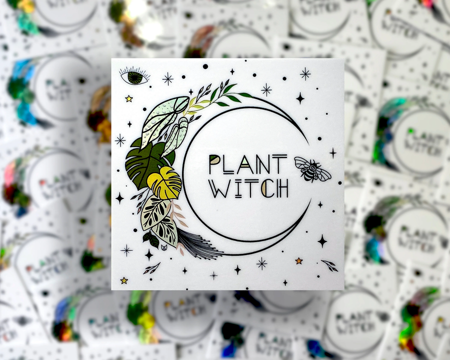 Plant Witch Holographic Sticker