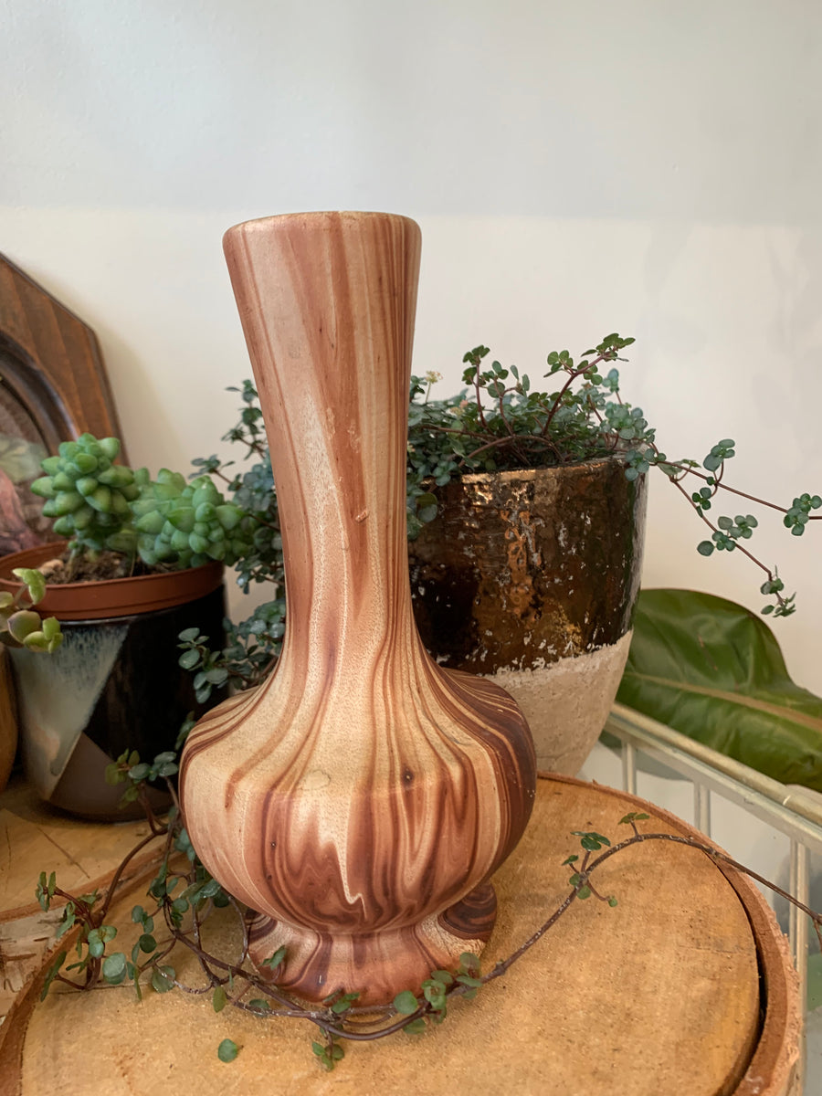 Vintage Romco Wood Grain Vase