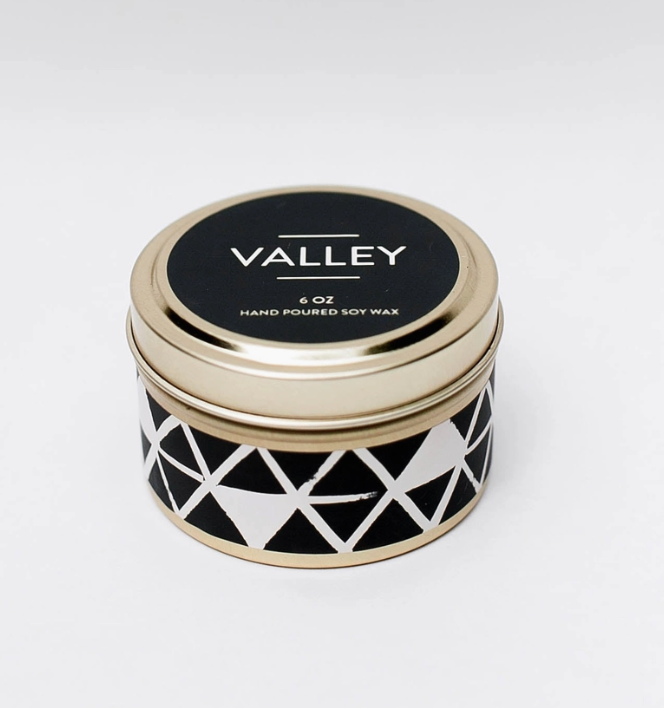 Valley Travel Tin Candle