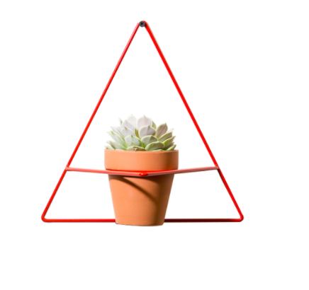 Triangle Wall Planter Red