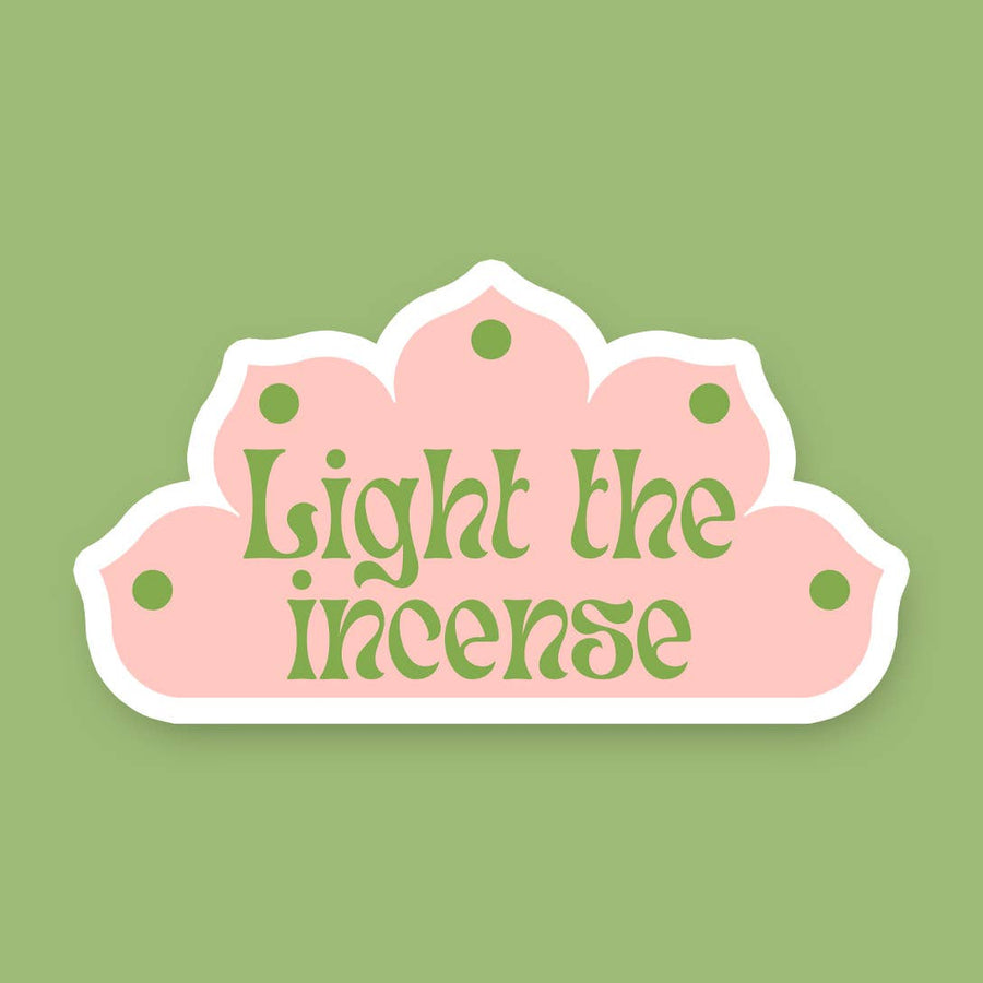 Light the Incense Vinyl Sticker