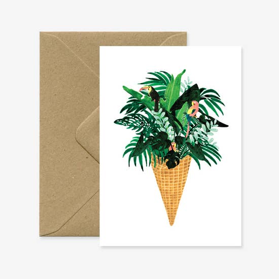 Ice Cream Jungle Greeting Card